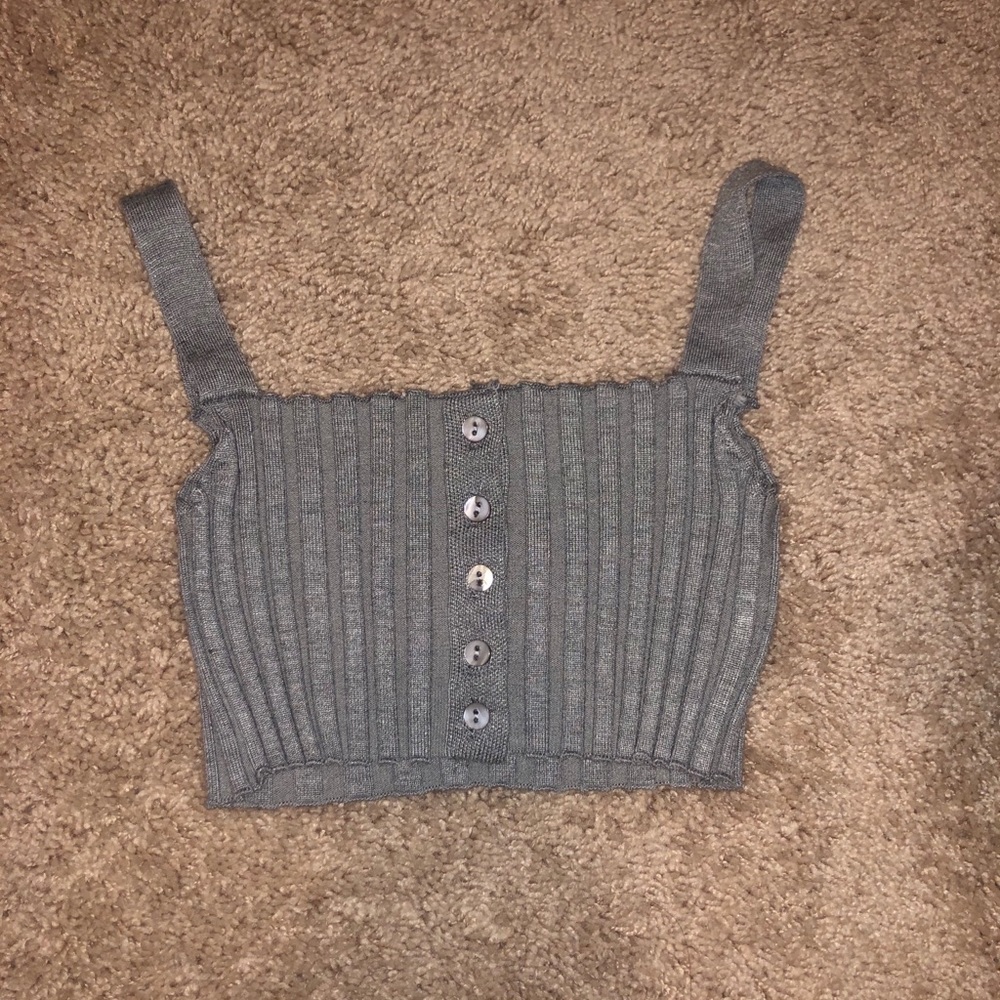 Grey crop top